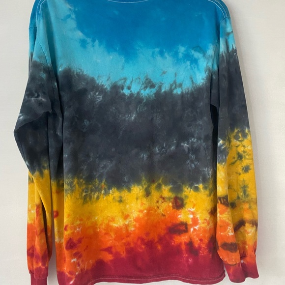 Led Zeppelin US 1975 Tour Size M Tied Dyed Long-sleeve TShirt - Picture 7 of 7